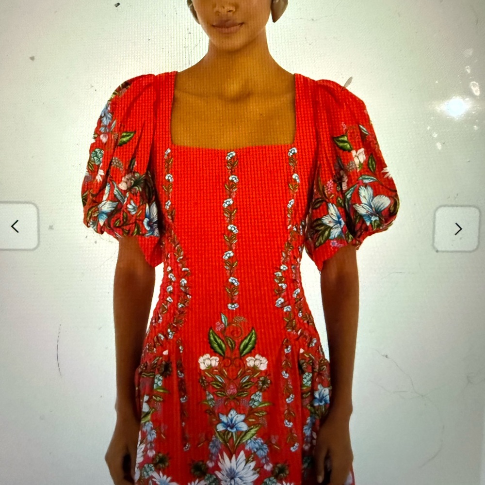 FARM Rio Red Sweet Bloom Mini Dress